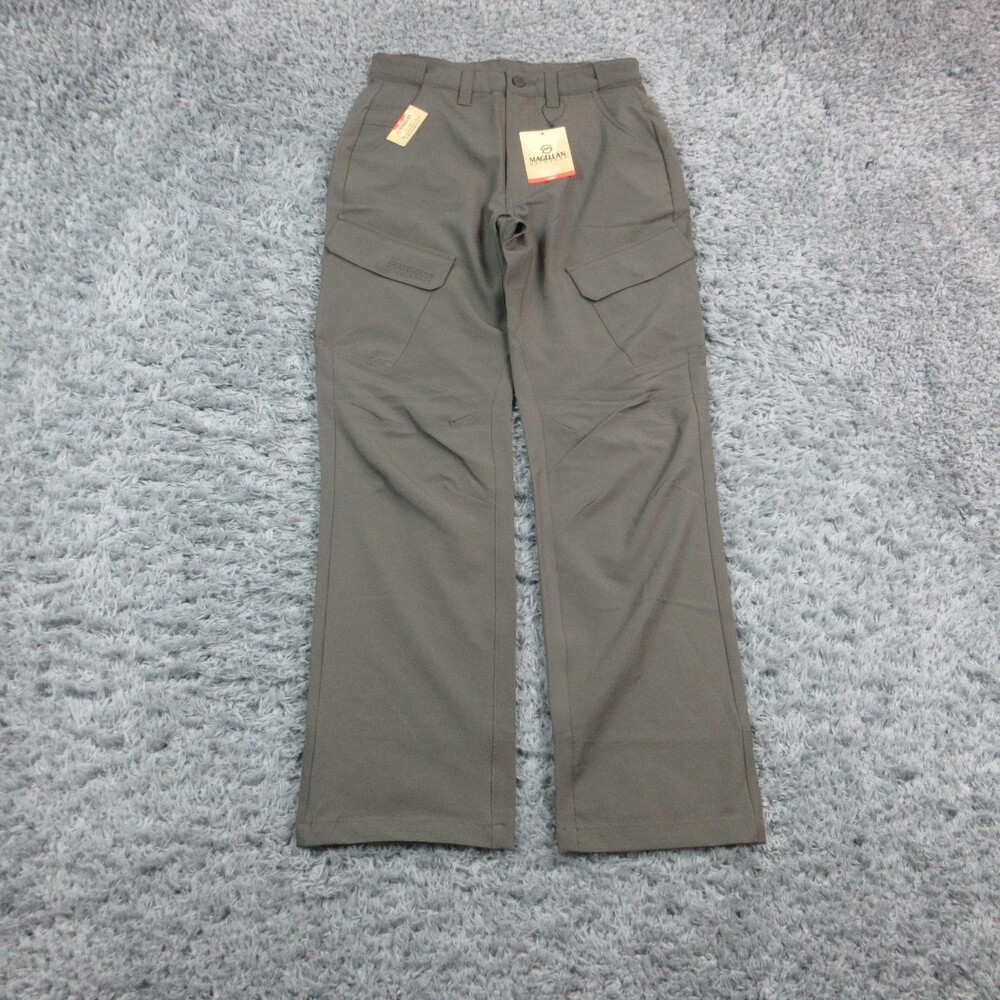 Magellan Outdoors Pants Mens Small Gray Ripstop Cargo Huntgear 30x30.5* NWT